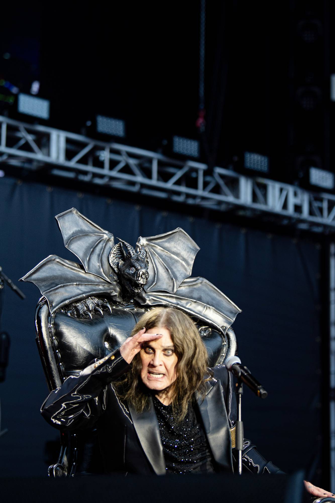 Ozzy Osbourne på Black Sabbaths 'Back to The Beginning' i Birmingham. Kredit: Ross Halfin
