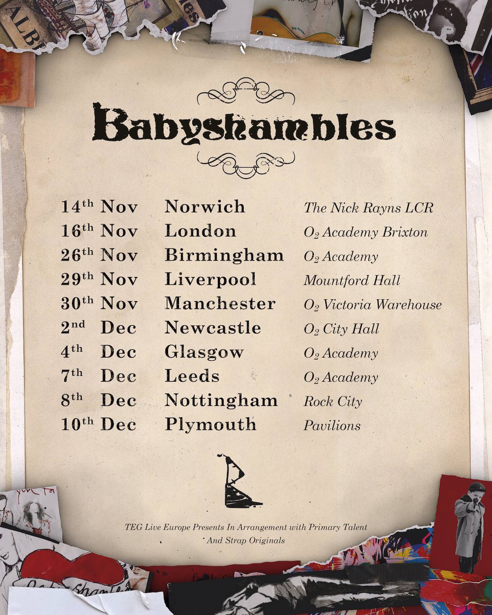 Plakaten til BabyShambles '2025 Reunion Tour. Kredit: Press
