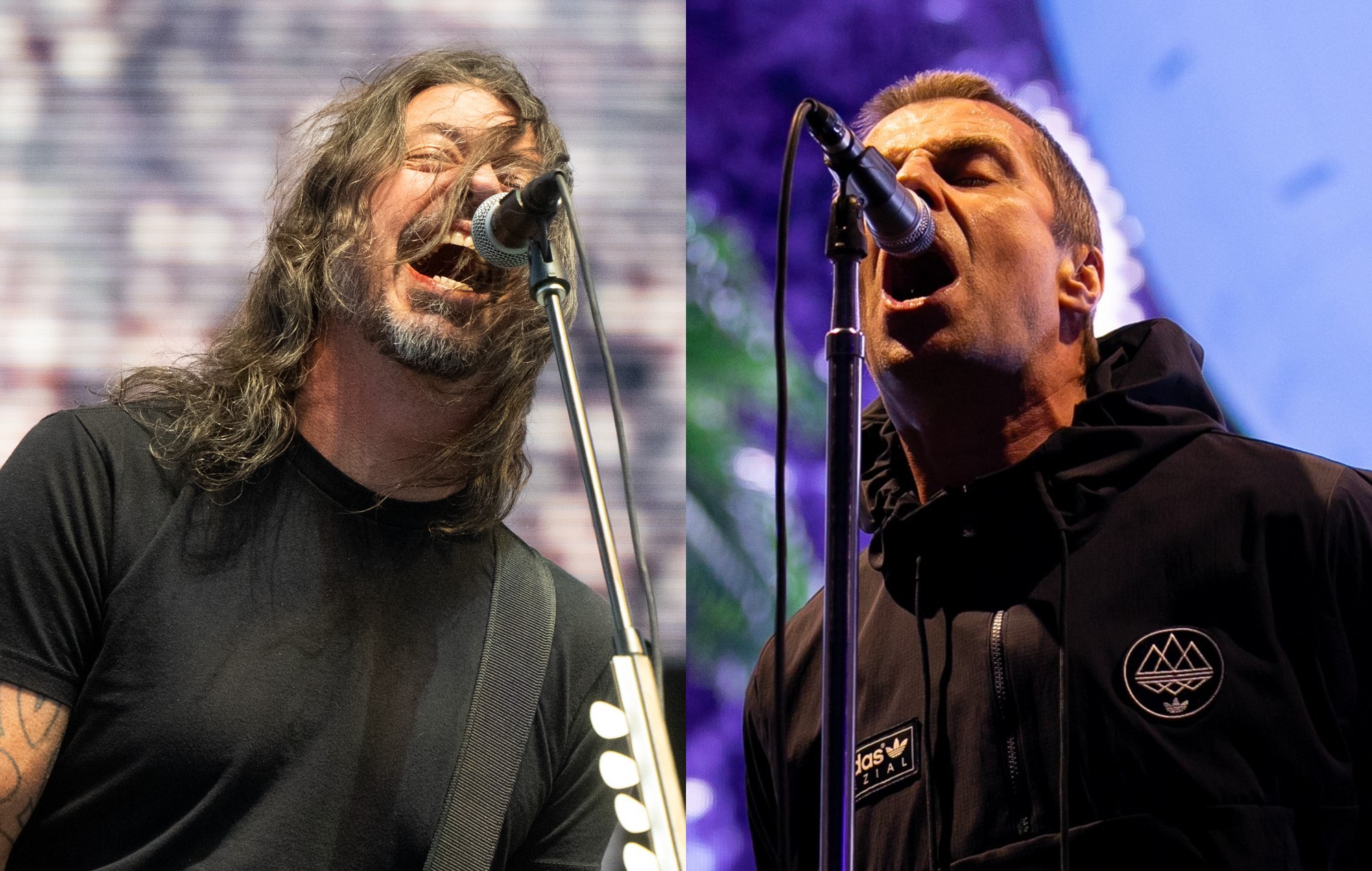 Dave Grohl afbildet tilsyneladende at købe bootleg oase merch uden for La -koncert