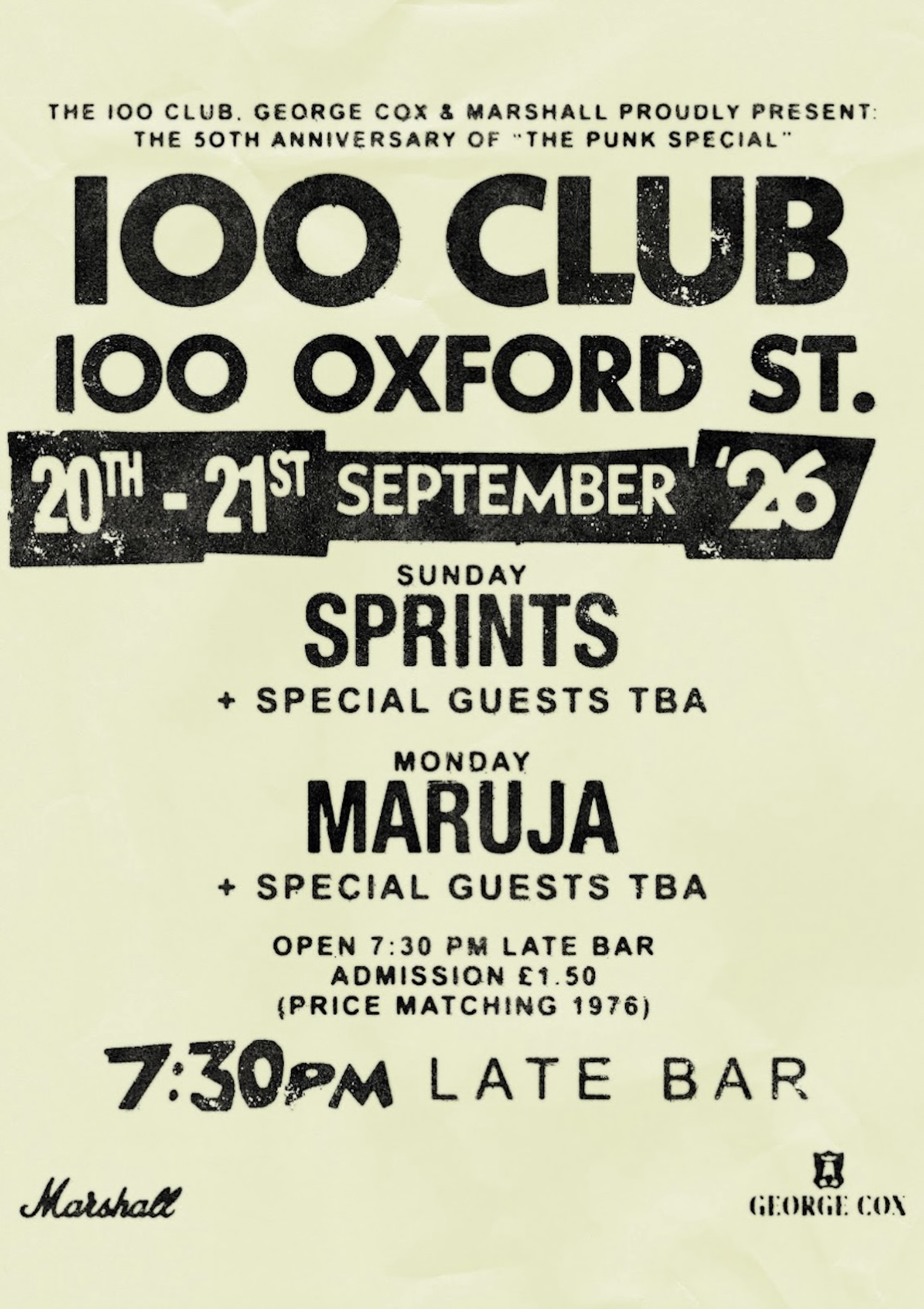 100 Club 2026 plakat