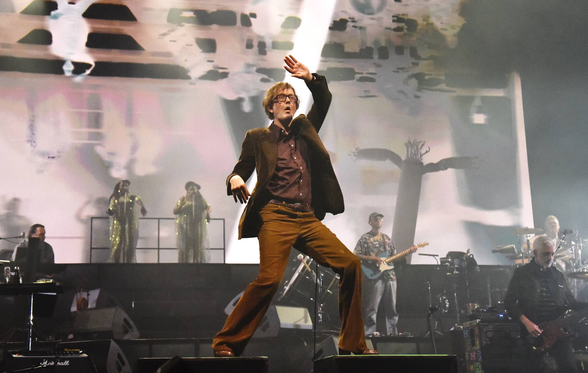 Jarvis Cocker of Pulp performs during the